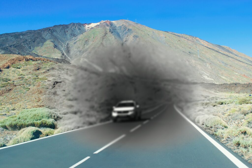 Depiction of macular degeneration AMD or ARMD symptom of bluriness in the center of the vision