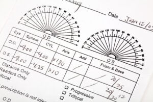 eye glass prescription