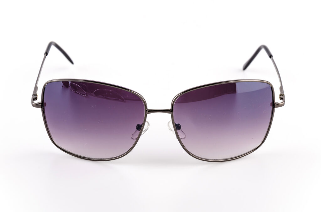 Gradient sunglasses pictured on a white studio background