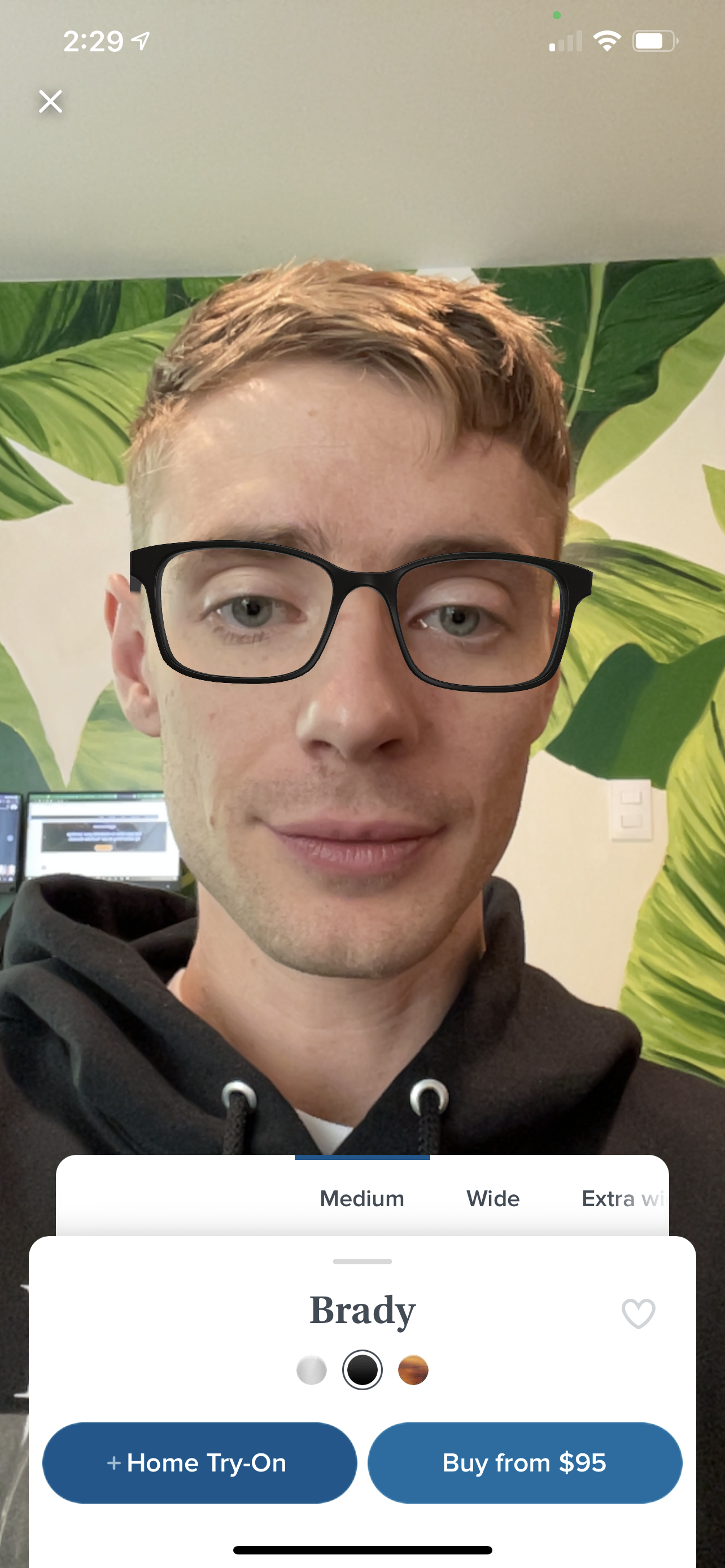 Warby Parker Virtual Try-On App